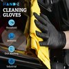 Hand-E Nitrile Disposable Gloves, 3 mil Palm, Nitrile, Powder-Free, XL, 100 PK, Black HND-82701